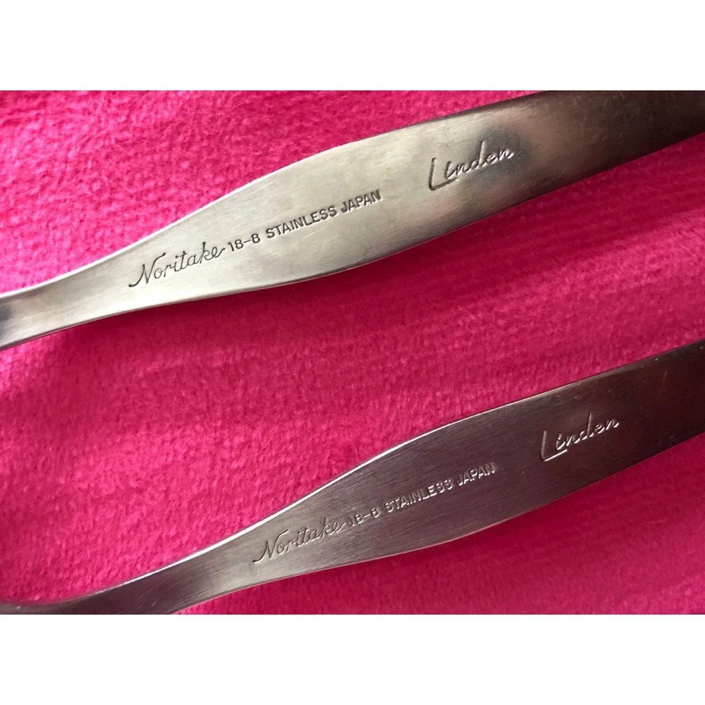 3 Dinner Forks Noritake LINDEN Japan 18/8 Stainless 7 3/8